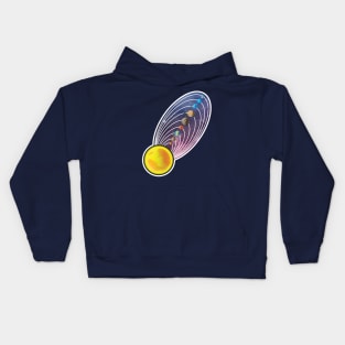 Planets Colour Back Kids Hoodie